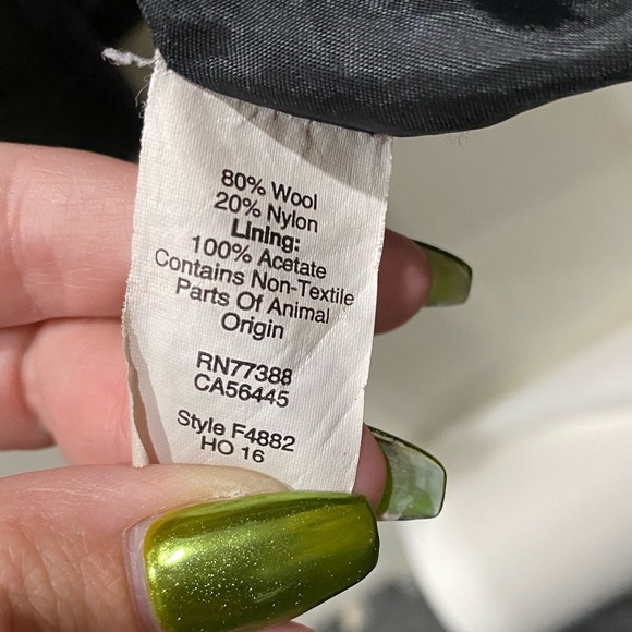 Madewell City Grid forest green wool winter peacoat - Picture 15 of 15